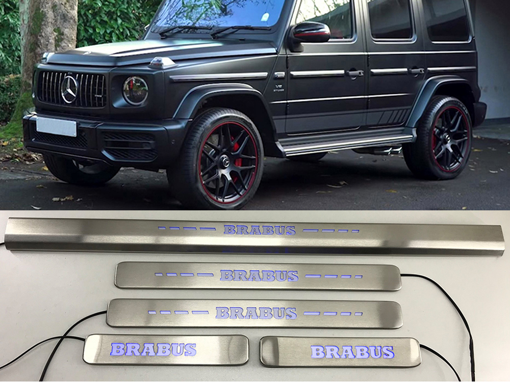 Mercedes-Benz W463A W464 G-Class Brabus Door Sills LED Scuff Plates 5pcs